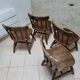 4 chaises Western en bois courbé