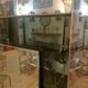 Bright artist's box mirror in chrome metal