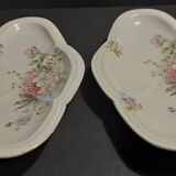 Pair of porcelain raviers floral decoration