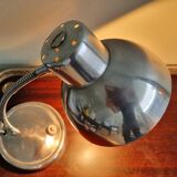 Polished aluminum desk lamp from the 1950s
