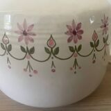 Handmade ceramic lamp base with floral decoration