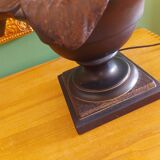 70's georgia jacob lamp, gold leaves