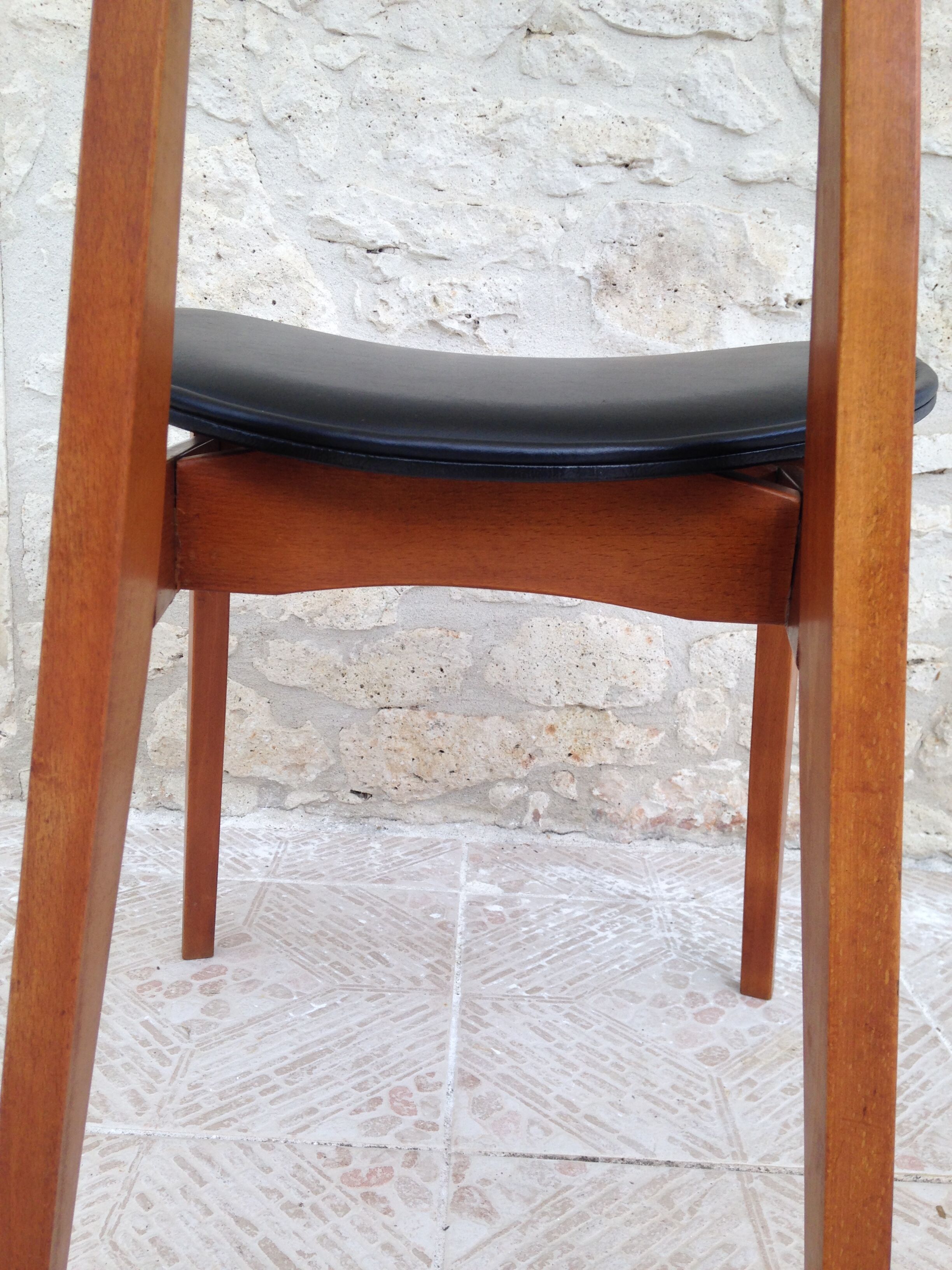 Set of 4 vintage chairs by Roger Landault for the Sentou House