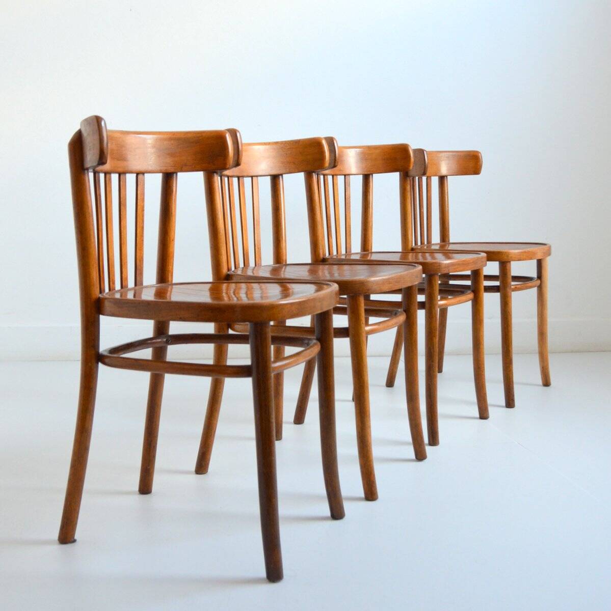 4 Thonet bistro chairs 1950s