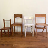 Scandinavian vintage wooden chair for children