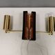 Wall lamps by Danish Vitrika with glass produced at Örrefors glass Sweden