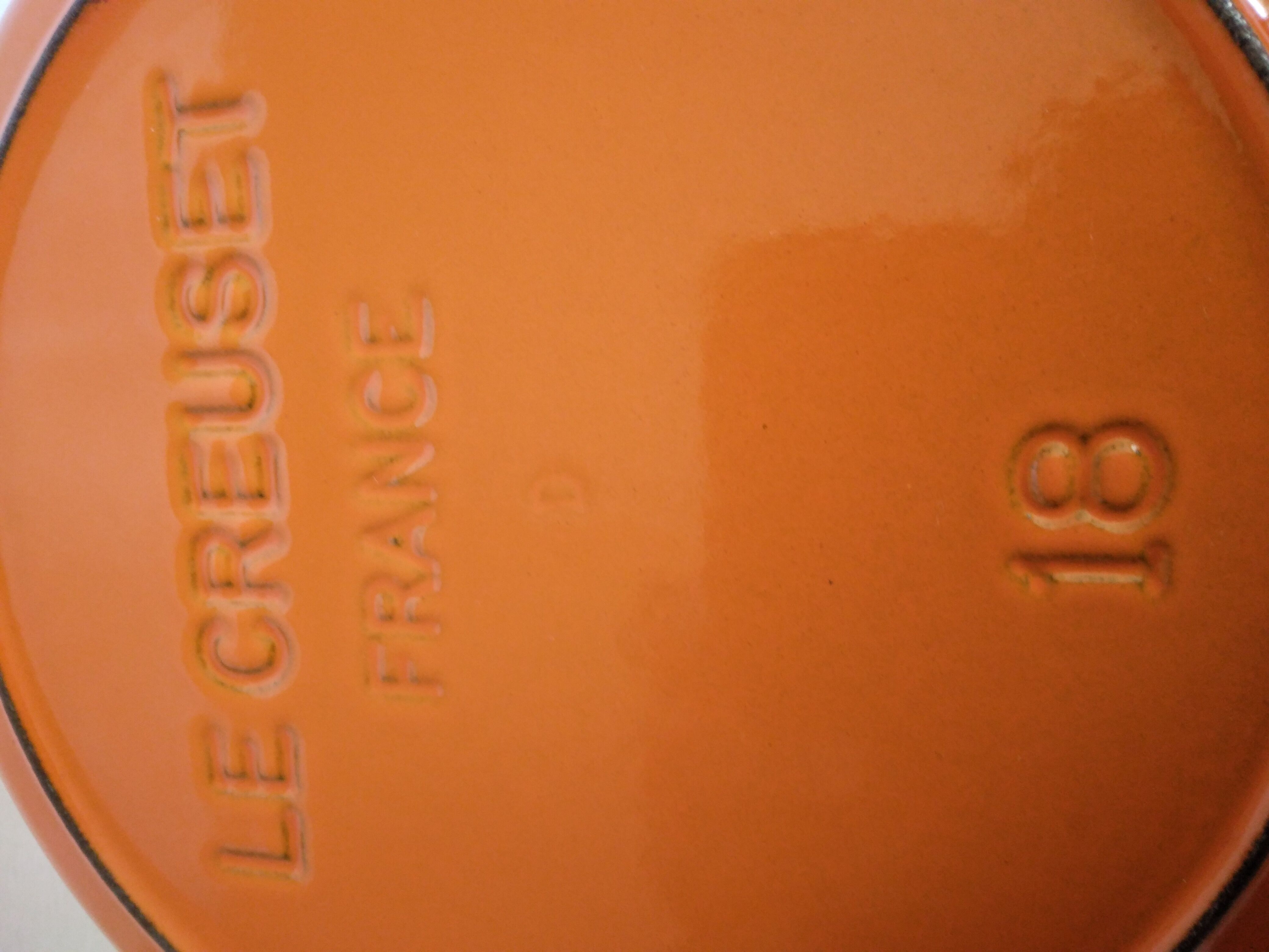 Egg dish Le Creuset orange vintage