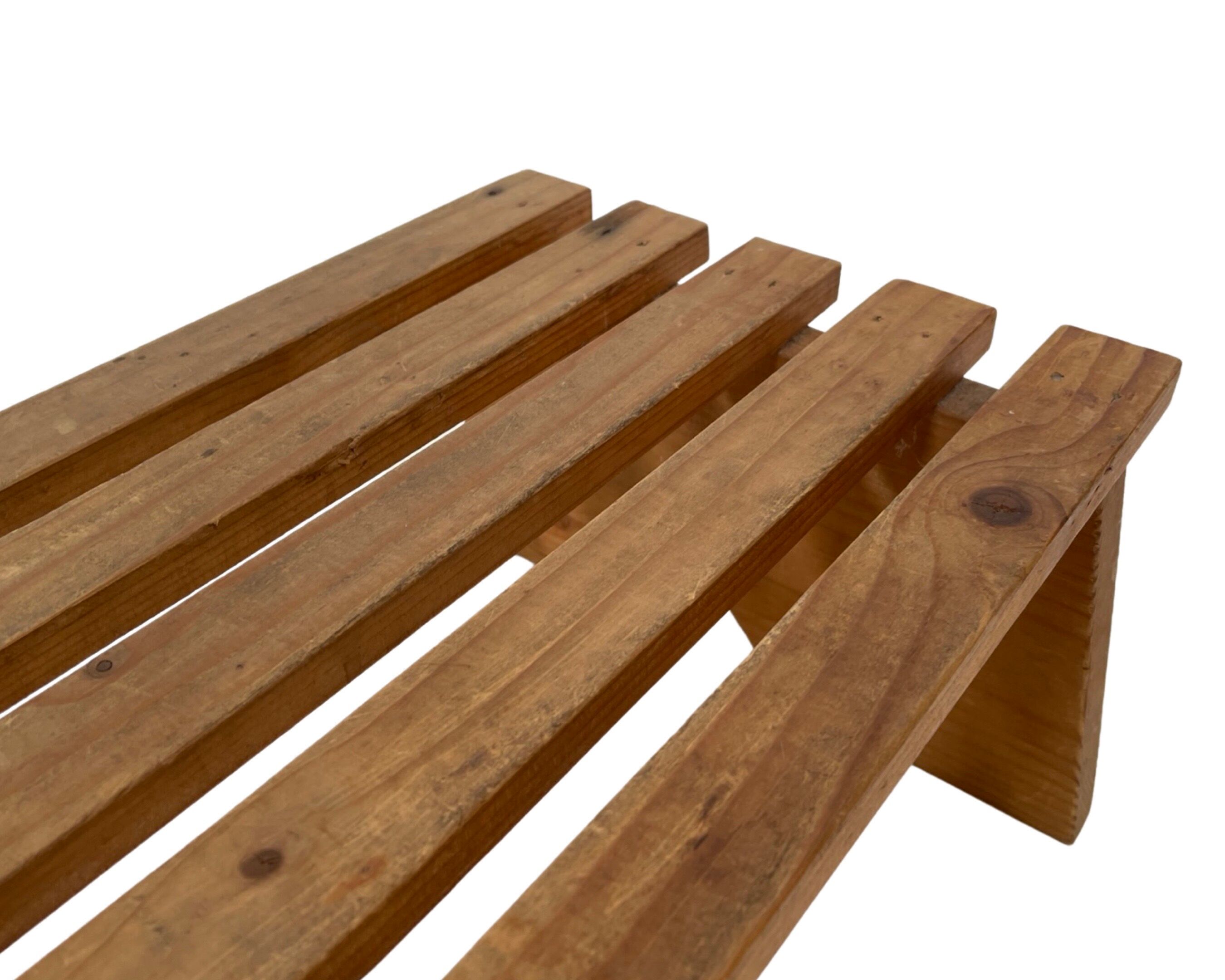 Vintage brutalist footstool minimalist design