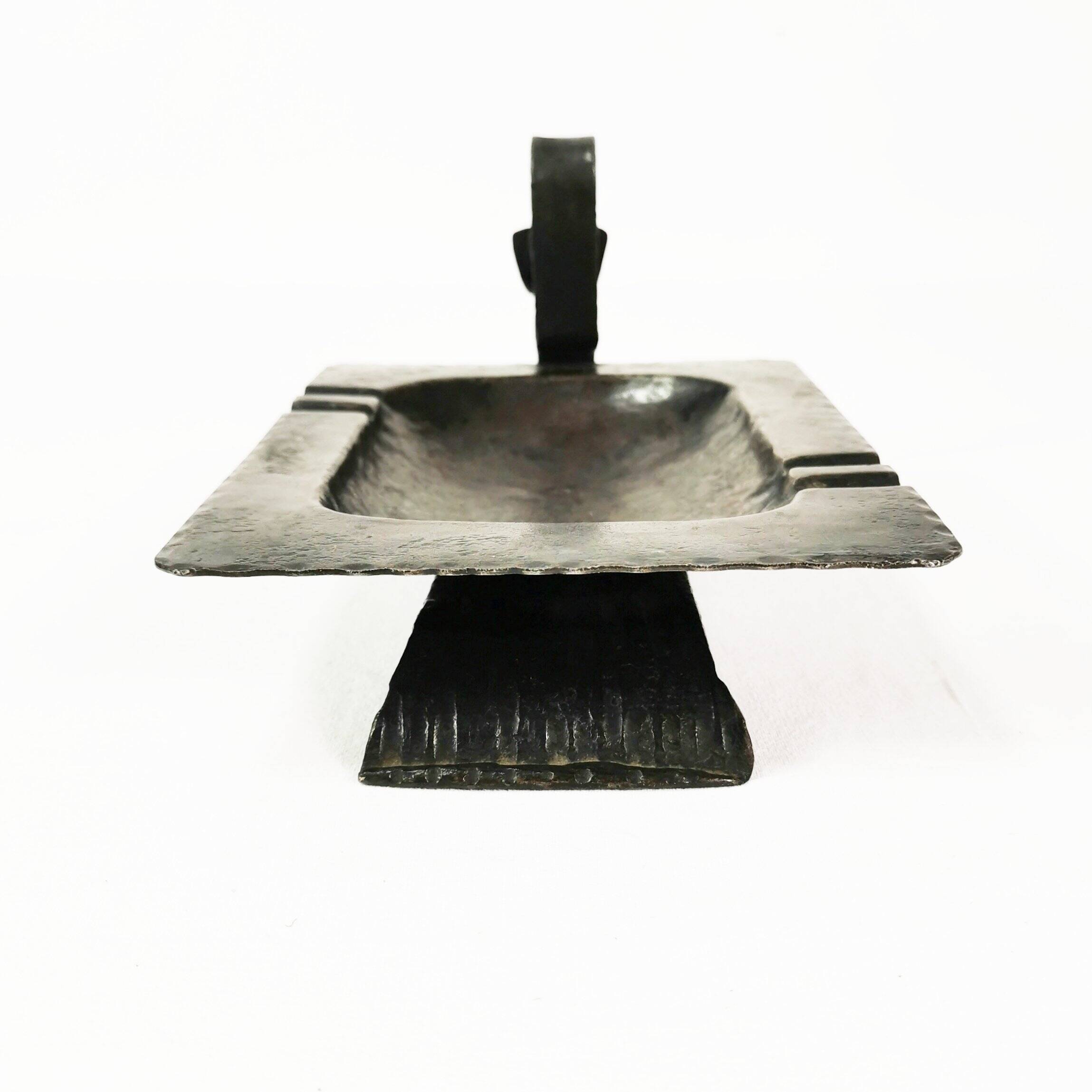 Hand-forged Brutalist-style study ashtray, Belgium, 1960s.