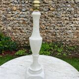 Vintage white alabaster baluster lamp 1969-70