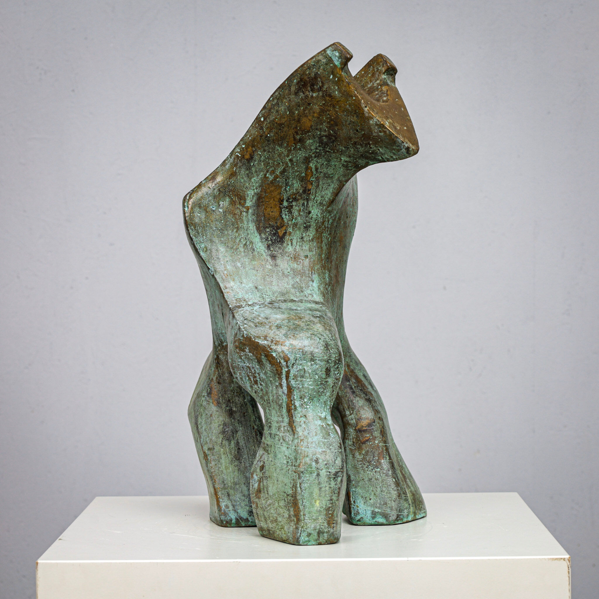 Patinated biomorphic bronze sculpture by Jacob Hordijk, 1990s