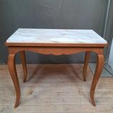 White marble top table