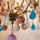 Large chandelier brass fruit crystal color 8 arms