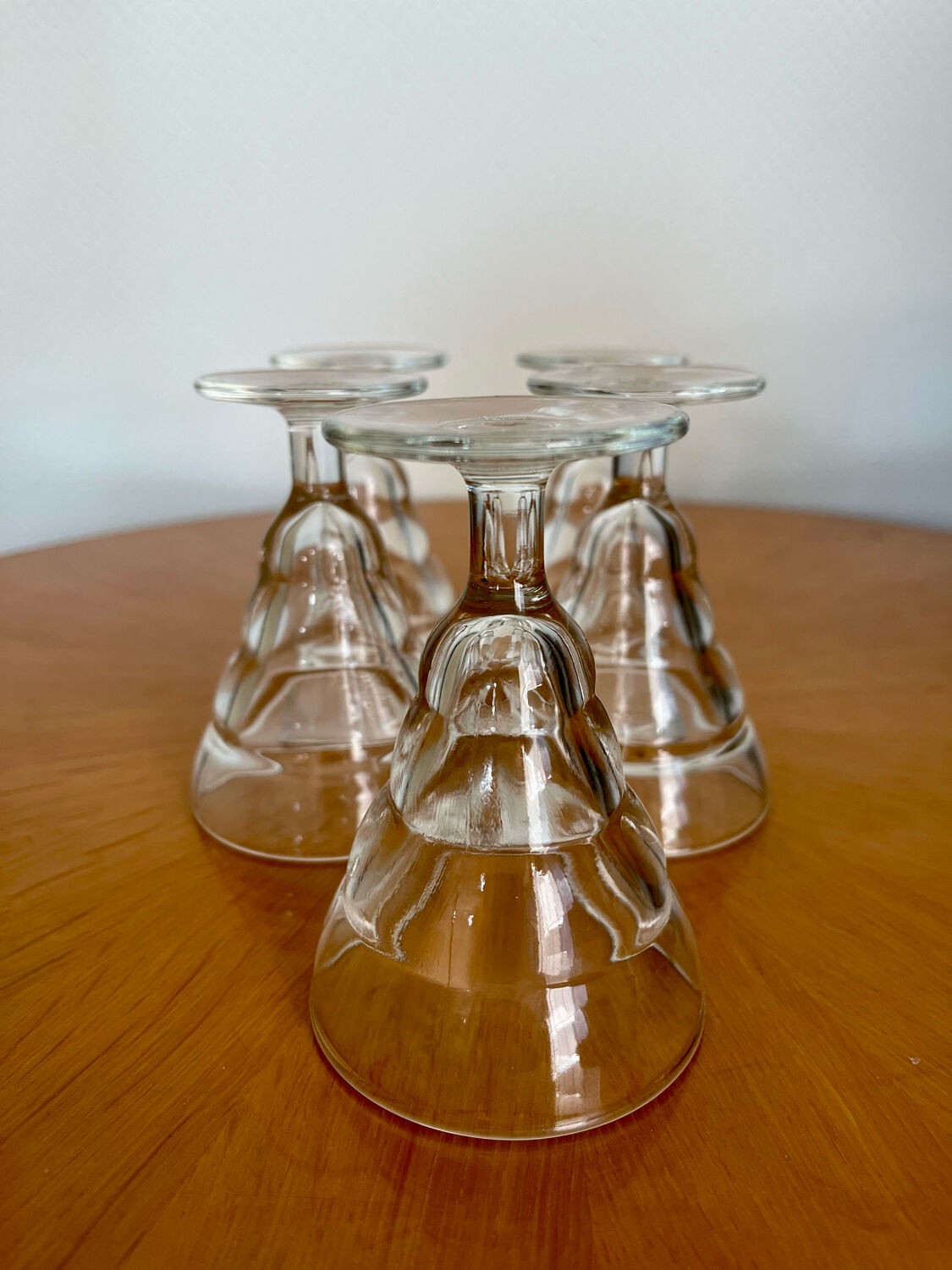 Verres à pieds à bistrot Duralex vintage