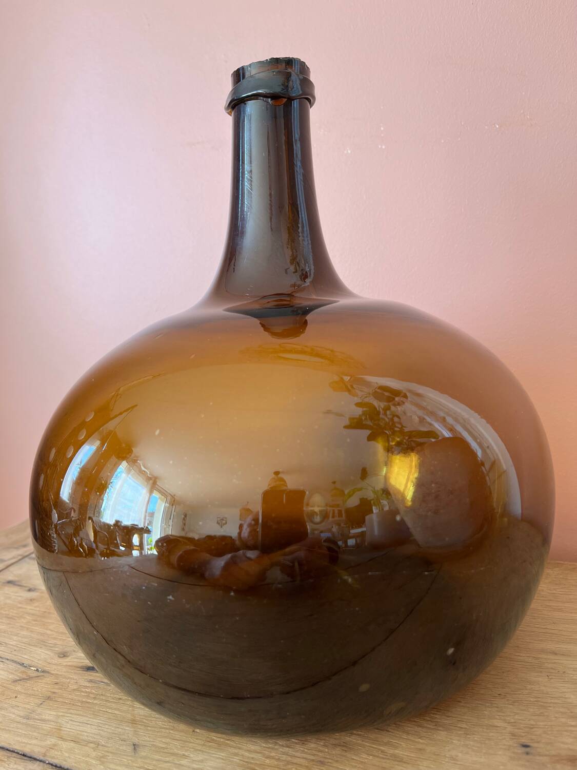3L amber demijohn