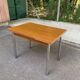 Table de cuisine extensible en bois et acier Cuisines You France 1980