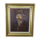 Portrait old man with pipe