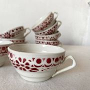 Old Sarreguemines cups