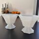 2 Opalines / Coupelles en verre de lait