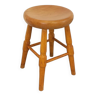 Vintage solid oak stool from the 50s 60s