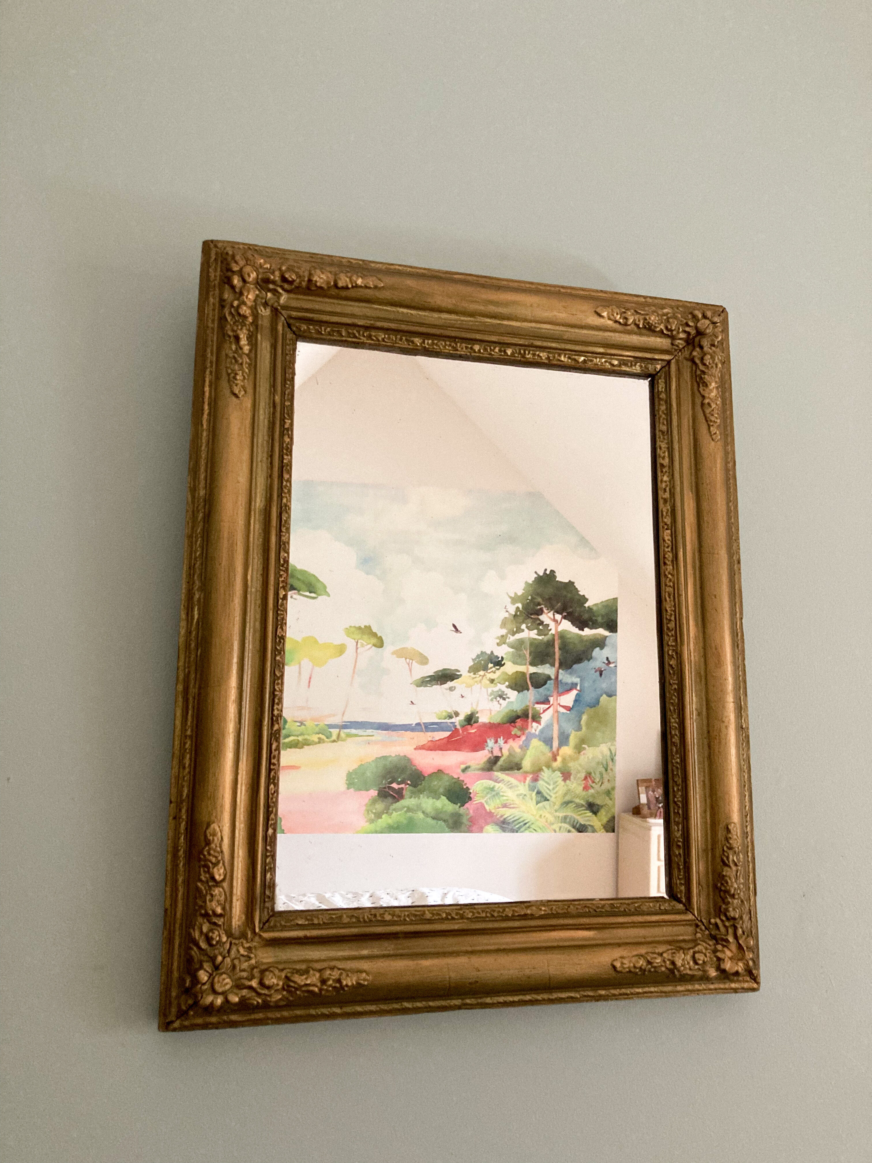 Miroir doré ancien 47x57cm