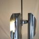 Chrome metal pendant lamp from the 1970s