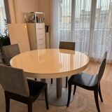 Ligne Roset white lacquered table