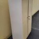 beautiful 2-door IVORY wooden linen wardrobe from the 1960s