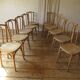 Raw wood bistro chairs.