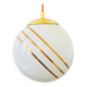 Vintage hollywood regency ball lamp in milk glass gold