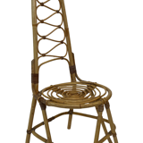 Chaise vintage en rotin Rohe Noordwolde