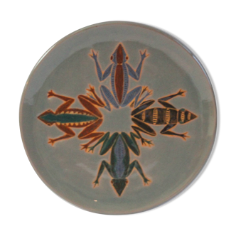Ceramic plate by Nzouala Fidele, Ecole des arts, Brazzaville Congo 1960s