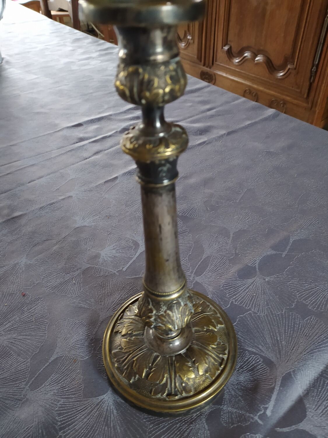 Antique brass candlestick