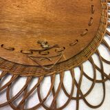 Vintage rattan Sun mirror 48cm