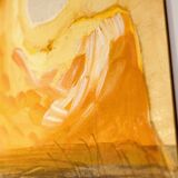 Abstract painting, jan burssens, mixed technique on cardboard, 20th century