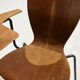 Teak chair with writing tablet