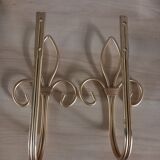 Lot 2 hooks for curtain embraces fleur de lys gilded