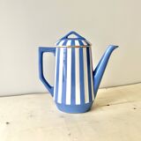 Large Fox Trott Sarreguemines coffee pot in art deco earthenware, 1930s vintage