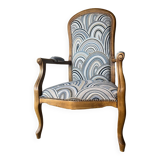 Fauteuil voltaire retapissé