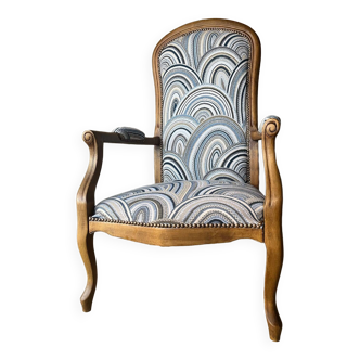 Upcycled vintage Voltaire armchair