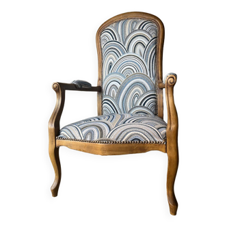 Fauteuil voltaire retapissé