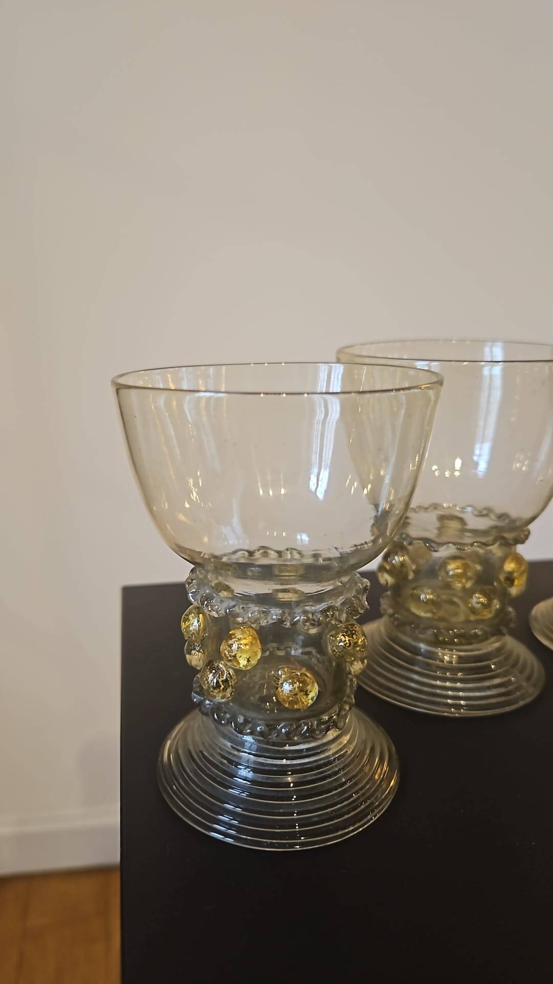 Roemer 18th Century Mouth Blown Crystal Glasses