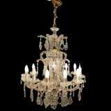 Italian Murano Crystal Chandelier, 1950s