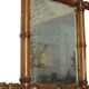 Antique Wooden Faux Bamboo Mirror France 40x34cm