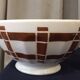 Duo of vintage bowls old white and brown