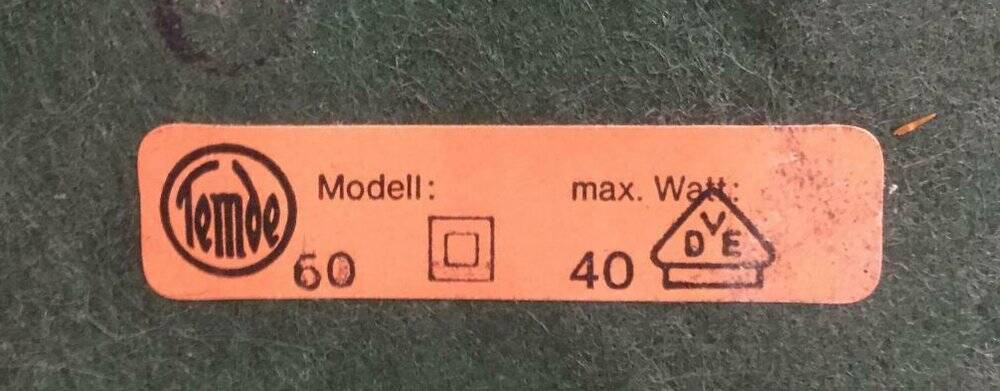 Swiss mushroom table lamp in space age style from the 1960s by Temde.