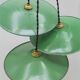 Trio of enamelled sheet metal suspensions