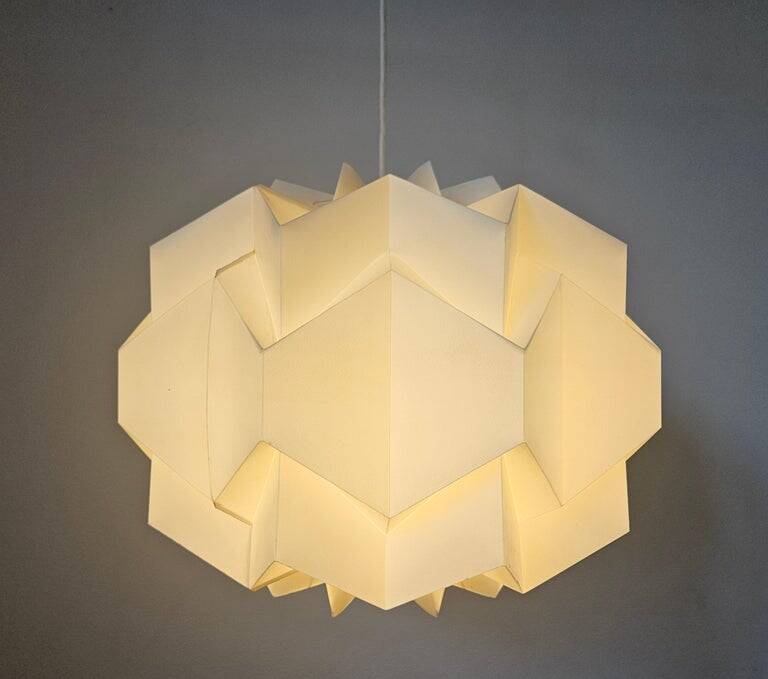 Rare large pendant from the mid-century, Le Klint style, Denmark, 1970