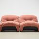 Diego Mattu Pair of Malu Lounge Chairs for 1P Italy 1970s