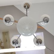 Art deco chrome chandelier,1930's.